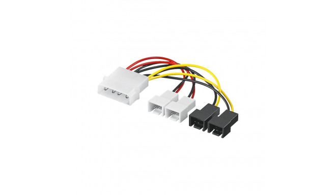 Goobay arvuti ventilaatorite toitekaabel/adapter 5.25-tolline isane 2x 12 V/2x 5 V