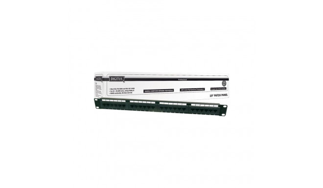 Digitus patchpaneel DN-91524U 48.2 x 4.4 x 10.9cm CAT 5e 24 x RJ45 7.7kg 30N max, must
