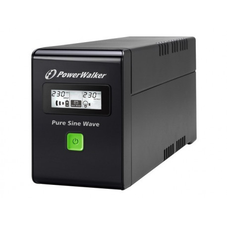 UPS line-interactive 600VA 2X PL 230V, pure sine wave, RJ11/45 IN/OUT, USB, LCD