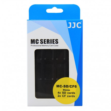 Memory Card Case - JJC MC SD/CF6 4 SD 2 CF Cards Black