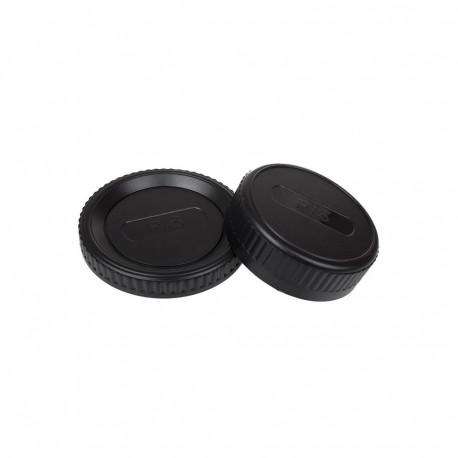 Camera Accessory - Caruba Rear Lens and Body Cap Set for Pentax SLR Cameras