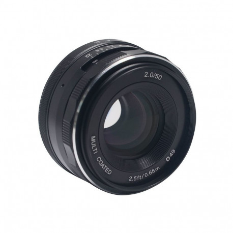 Camera Lens - Meike MK 50mm f/2.0 Nikon 1 Mount Aluminum Body