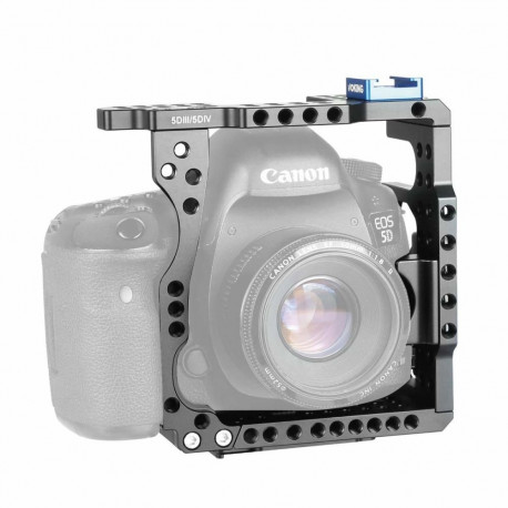 Camera Accessory - Meike VK 5D4K Video Cage for Canon EOS 5D III/IV Black