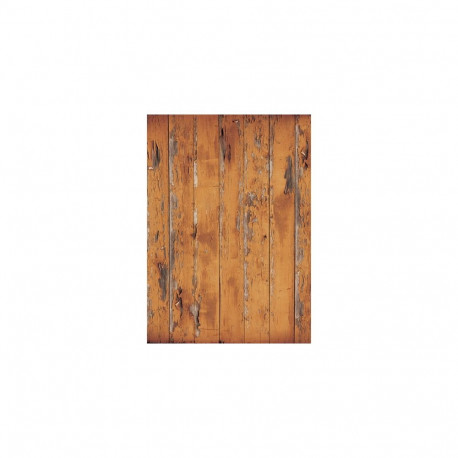 Photography Backdrop - Westcott Distressed Wood Matte Vinyl 1.52m x 2.13m Brown