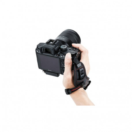 Camera Hand Strap - JJC HS ML1M Adjustable Padded with Metal Base Plate Black Red