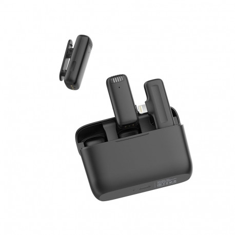 Microphone - Ulanzi J12 Wireless Lavalier Lightning 20m Range Noise Reduction