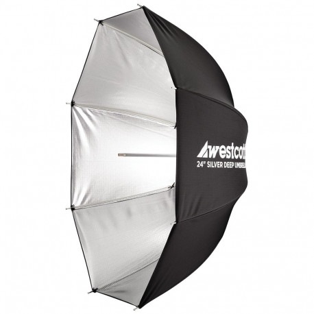 Lighting Modifier - Westcott Deep Umbrella Silver Bounce (24", portable, collapsible)