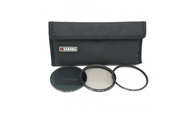 Camera Filter - Caruba UV + CPL + ND8 Filter Kit 72mm