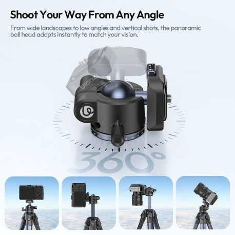 Tripod - Ulanzi YING Ombra II Compact Travel Tripod 360° Rotation Black