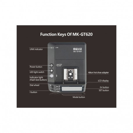 Camera Accessory - Meike MK GT620 TTL Transceiver (Nikon, 2.4GHz, 1/8000s)