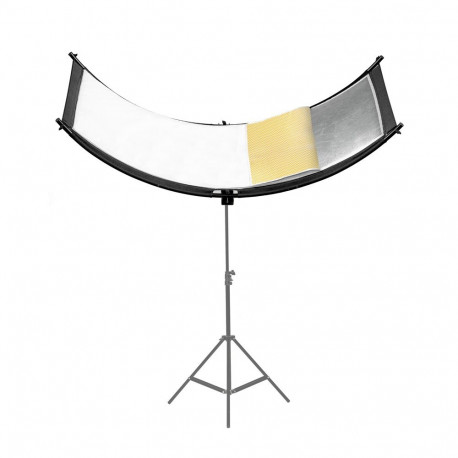 Photography Accessory - Caruba Curved Face Reflector Pro Kit 180cm x 65cm Gold/White