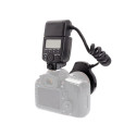 Camera Flash - Meike MK 14EXT Macro Ring Flash (dual tubes, LCD display, 8 adapters)