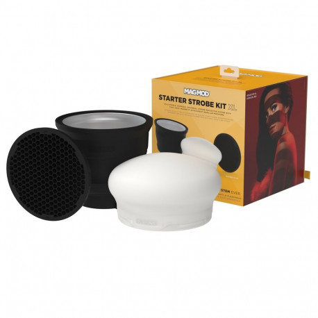 Lighting Modifier Kit - MagMod XL Starter Strobe Kit (MagSphere XL, XL MagGrid 40, XL Reflector)