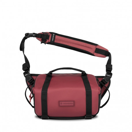 Camera Sling Bag - WANDRD ROGUE Sling 6L Expandable Laptop Sleeve Rhoone Burgundy V2