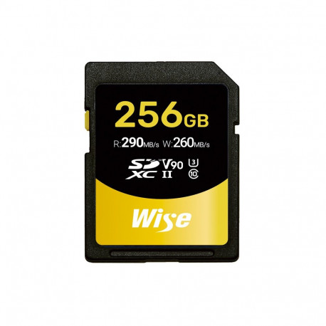 Memory Card - Wise 256GB SDXC UHS II V90 290MB/s Read 260MB/s Write