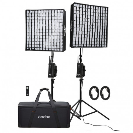 Lighting Equipment - Godox FL150S Flexible LED Light Kit 3300K-5600K, 2 Lights