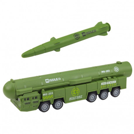 Sõjaväe komplekt: hoorattaga veoauto, hävitajad ja raketilaskeseade