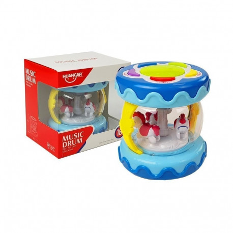 Värviline trumm karusselli ja loomahäältega