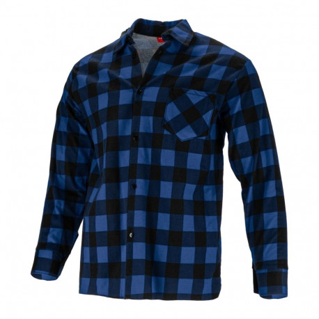 Koszula flanelowa krata niebieska, 170g/m2, "l", ce, lahti