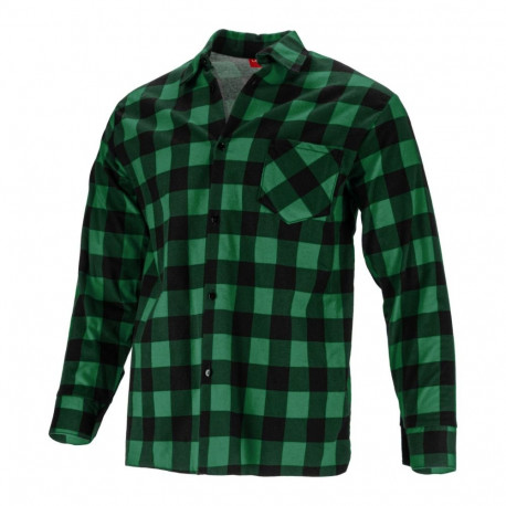 Koszula flanelowa krata zielona, 170g/m2, "xl", ce, lahti