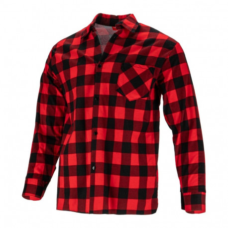Koszula flanelowa krata czerwona, 170g/m2, "m", ce, lahti