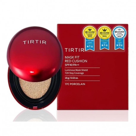 TIRTIR RED CUSHION MASK FIT RED LUMINOUS MASK SHIELD Nº17C PORCELAIN 18GR
