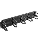 19" CABLE MANAGEMENT BRUSH PANEL 10 RINGS TYPE B 2U BLACK LANBERG