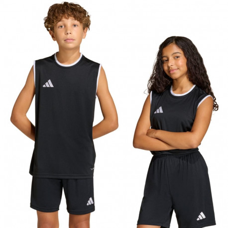 Koszulka dla dzieci adidas Entrada 26 Sleeveless Jersey czarna KB3933 164cm