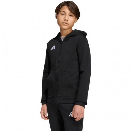 Adidas laste kapuutsiga pusa Entrada 26 Full Zip KH1782 128cm, must