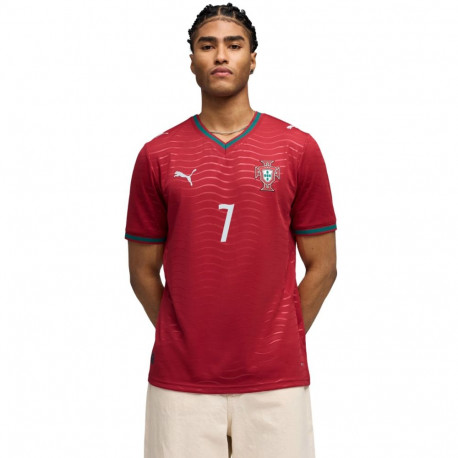 Puma meeste jalgpallisärk Portugali FPF Home Jersey Replica 788141 77 2XL, punane