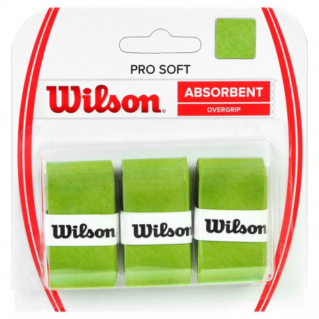 Owijka Wilson Pro Soft Absorbent Overgrip zielona 3szt WRZ4040LI