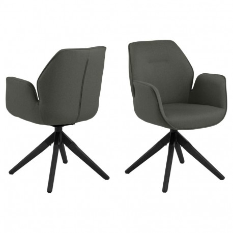 Söögitool AURA käetoega, tumehall