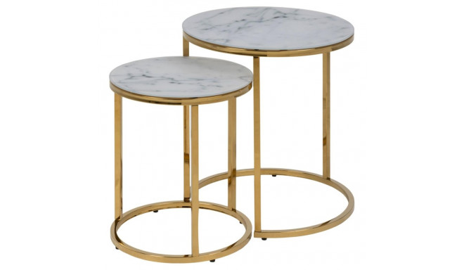 Diivanilauad ALISMA 2tk, valge