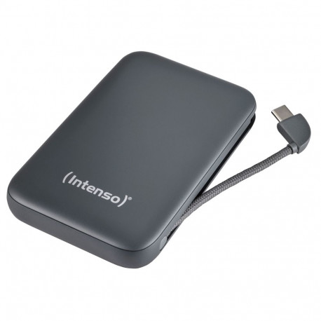 Intenso S10000 10000mAh integreeritud USB-C kaabliga hall akupank 7333034