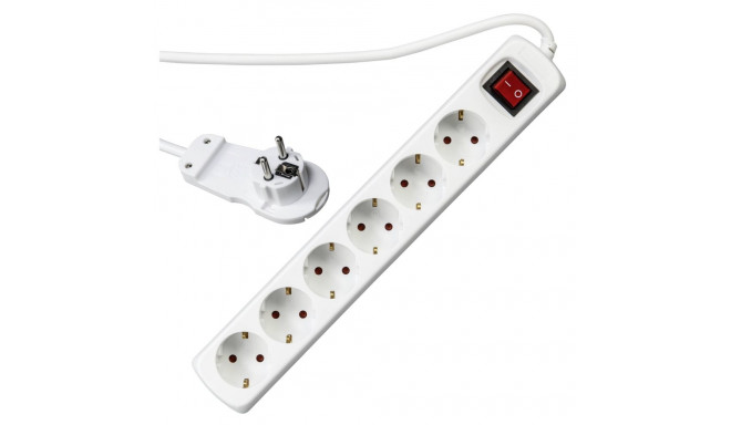 REV Multiple Socket Outlete 6-fold 2m white