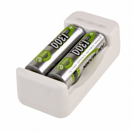 Ansmann Basic II laadija koos 2 x AA 1300mAh akuga 1001-0119-01