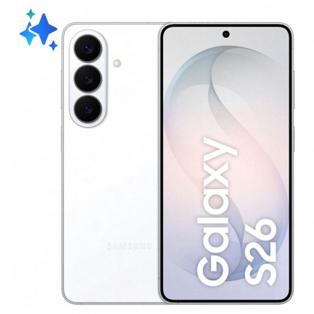 Samsung Galaxy S26 256GB valge 15,93cm (6,3") OLED-ekraan, Android 16, 50MP kolmikkaamera