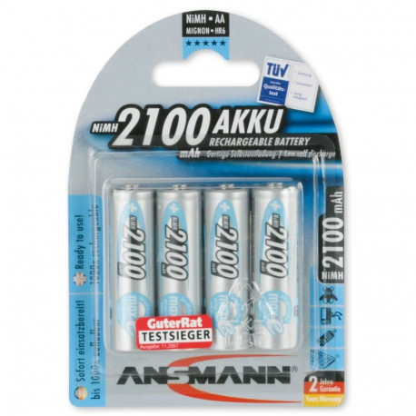 maxE patareid 2100mAh NiMh 2x AA (Mignon), hõbedased