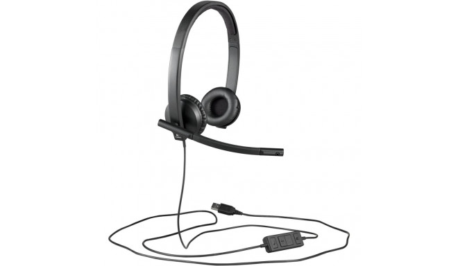 Logitech H570e Stereo Headset black