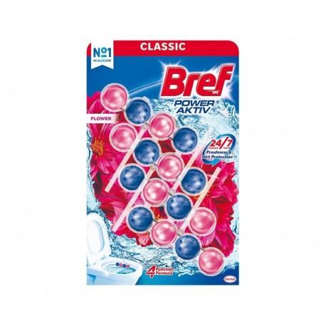 WC CLEANER-FRESHENER BREF PA FLOWE 4X50G