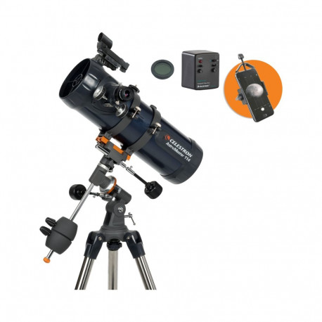 Celestron teleskoop Astromaster 114EQ-MD telefoniadapteri ja kuufiltriga