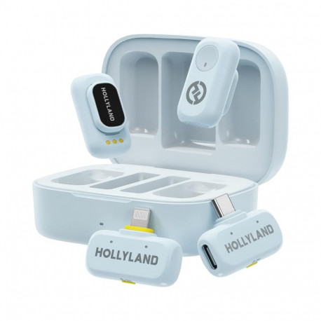 Hollyland LARK A1 Combo Sky Blue, with USB-C+ Lightning