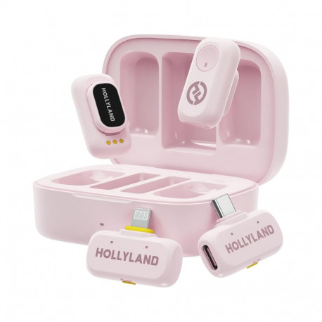 Hollyland LARK A1 Combo Cloud Pink, with USB-C+ Lightning