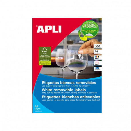 Etiketid eemaldatavad Apli ILC 64,6 x 33,8mm 100l/pk