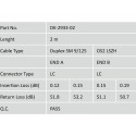 LC-LC Duplex Single Mode OS2 Fiber Patch Cord (9/125), Yellow