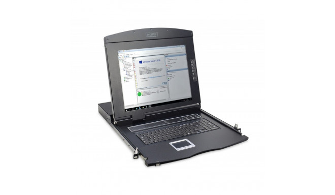 LCD konsool 17-tolline KVM puuteplaat US klaviatuur