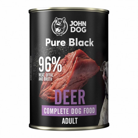 Dog Food - JOHN DOG Pure Black Deer Wet Food 400g Grain-Free Monoprotein