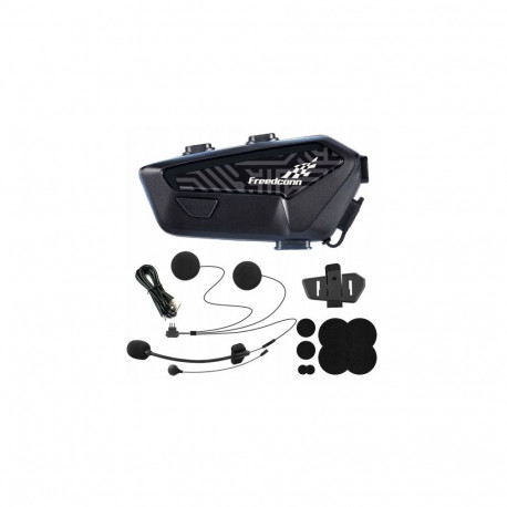 Motorcycle Intercom - FreedConn F1 Plus V2 Bluetooth 500m Range Black