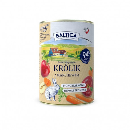 Dog Food - BALTICA Smaki regionów Rabbit with Carrot Wet Food 400g