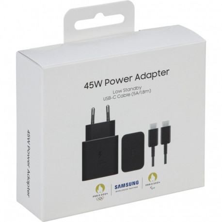 Samsung 45 W kiirlaadija USB-C-kaabliga must